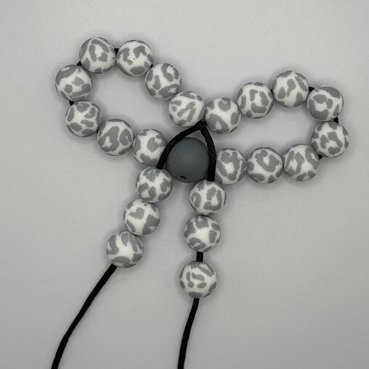 Grey Leopard Beaded Bow Kit