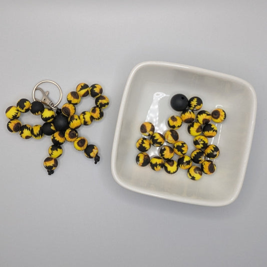 Sunflower beaded bow bead kit